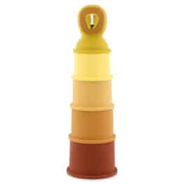 Trixie Jouet de bain Gobelets empilables – Gobelets à empiler Mr Lion - Vue de face sur fond blanc