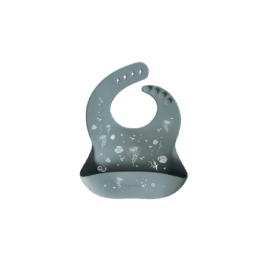 Bavoir En Silicone - Océan - Zakuw, vuie de face sur fond blanc