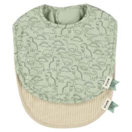 Lot de 2 bavoir nouveau né Mr Dino sur fond blanc
