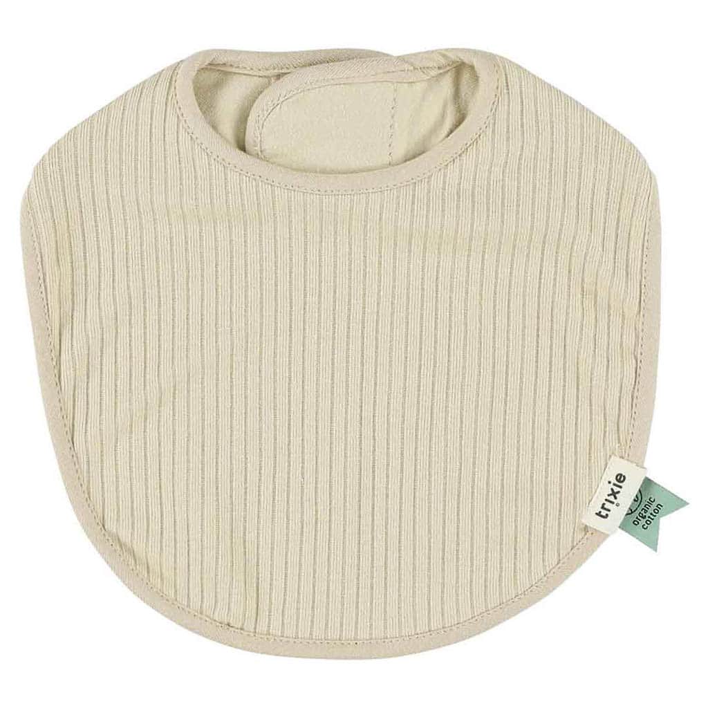 bavoir nouveau né taupe sur fond blanc