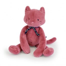 Peluche le chat Méloé - Poudre de rose - Maïlou - vue de face sur fond blanc