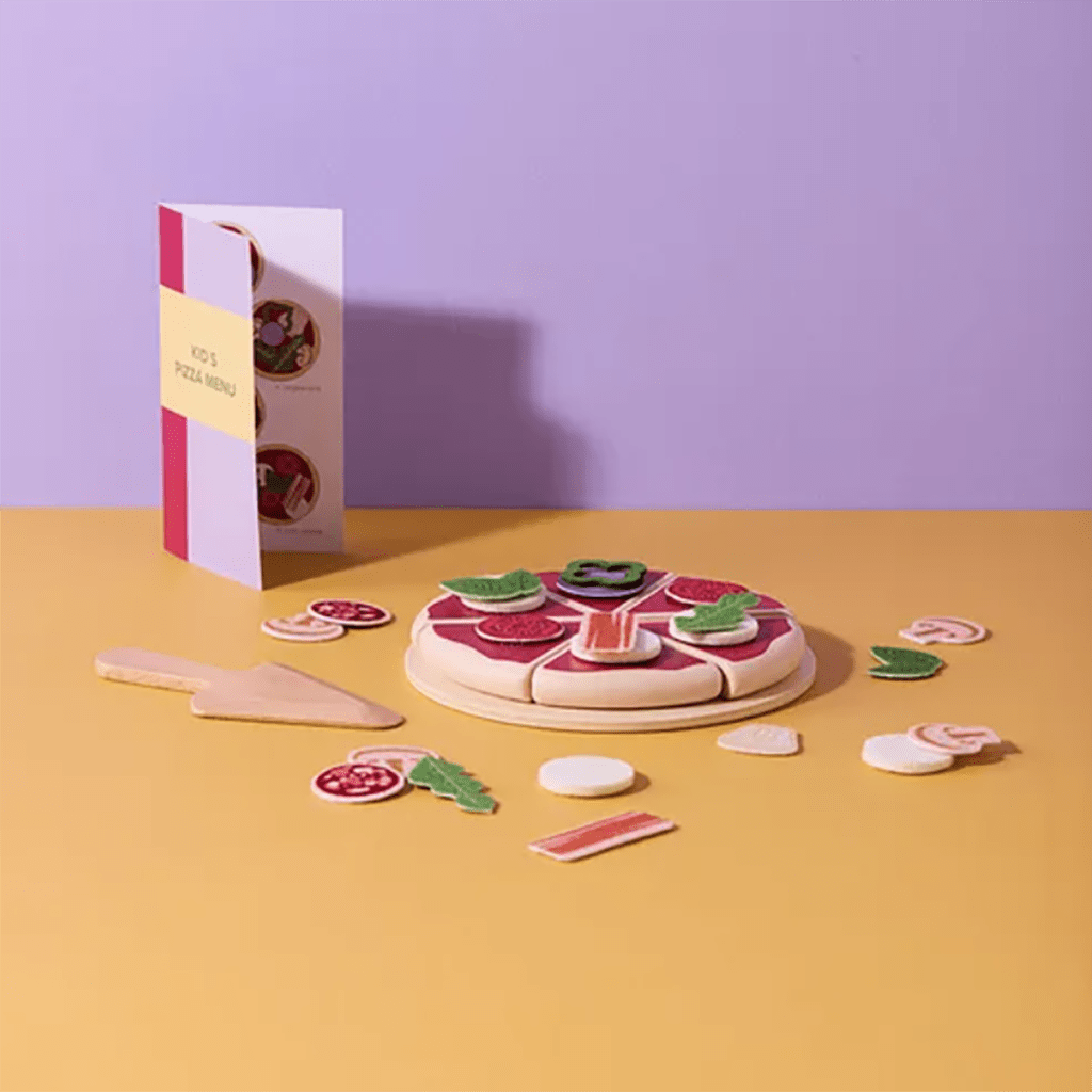 kit de pizza en bois kid's concept