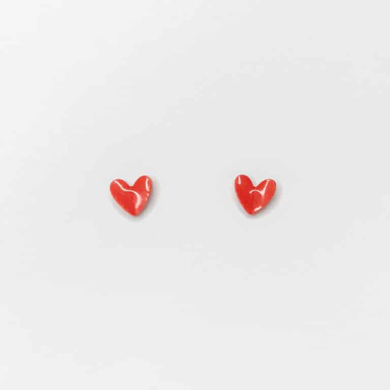 Boucles d'oreilles coeurs en porcelaine la petite épicerie