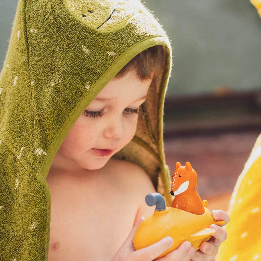 Jouet de bain Mr renard et son sous-marin mise en situation