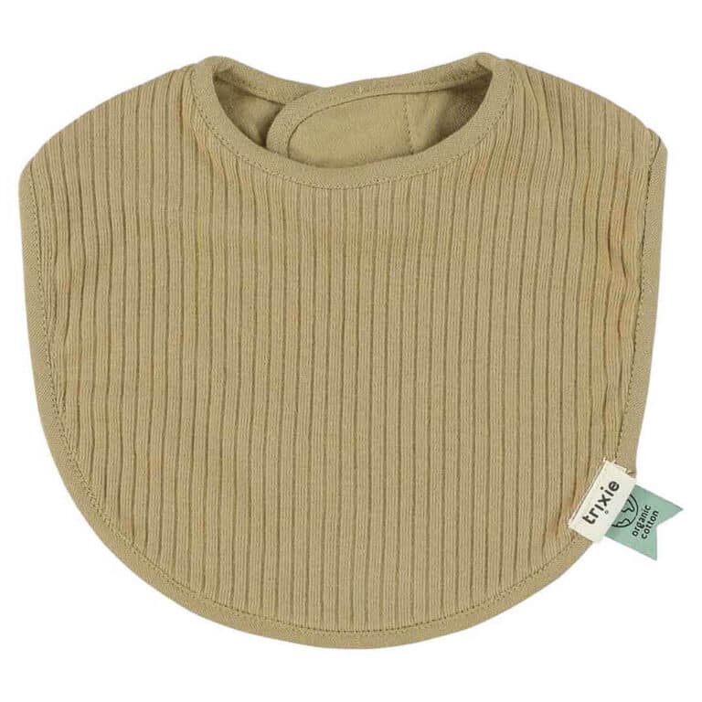 Bavoir nouveau né taupe sur fond blanc