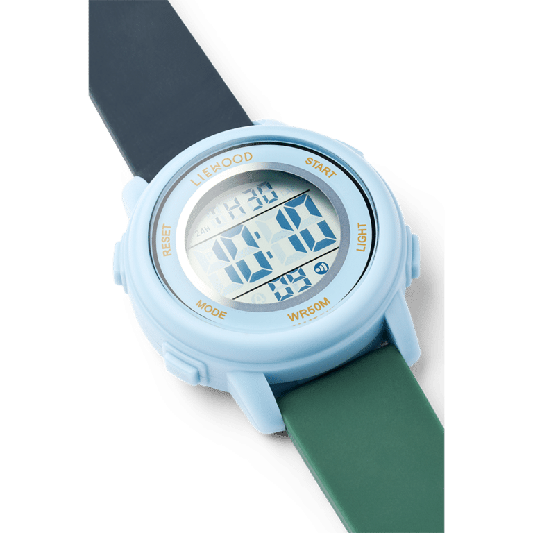 Montre silicone bleu vert enfant liewood
