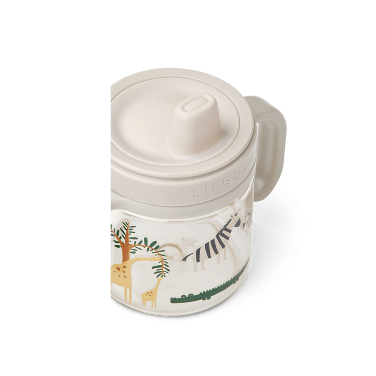 Tasse en tritan poignées et tétine animaux tous ensemble liewood