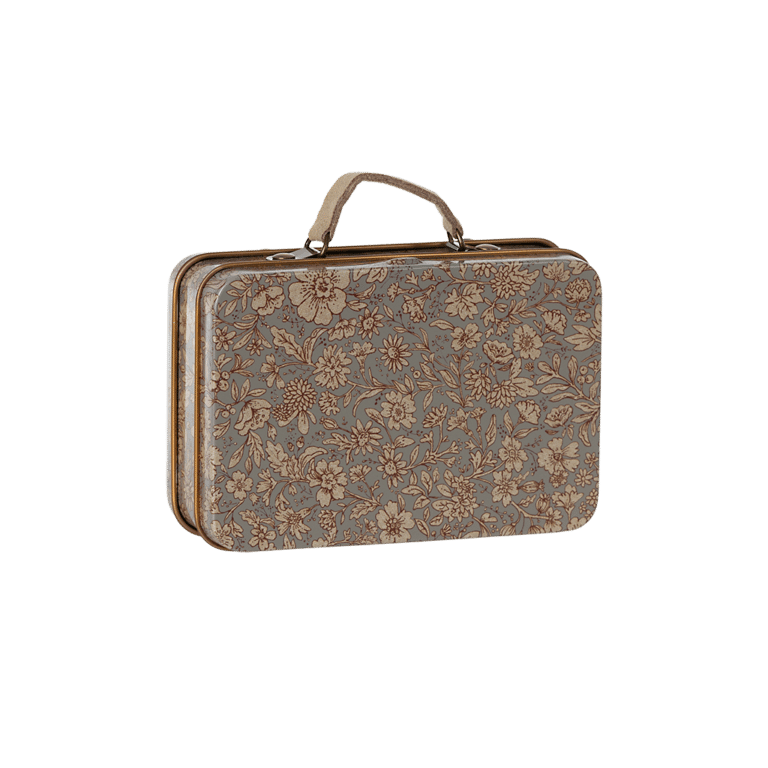 Valisette en métal "blossom gris" de la marque maileg