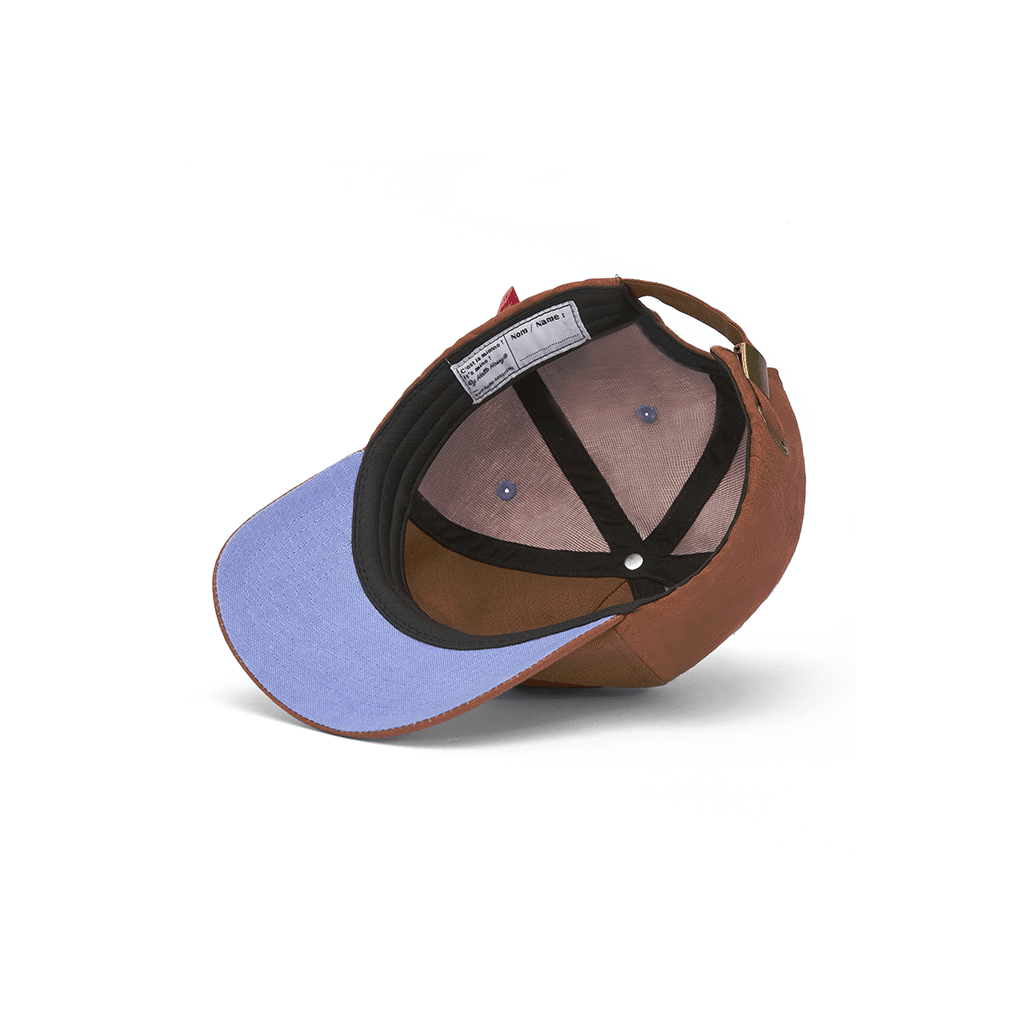 Casquette enfant en lin - Flowers - Hello Hossy, vue à l'envers sur fond blanc