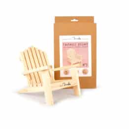 Fauteuil pliant pour doudous et poupées - Maïlou, vue de côté déplié sur fond blanc