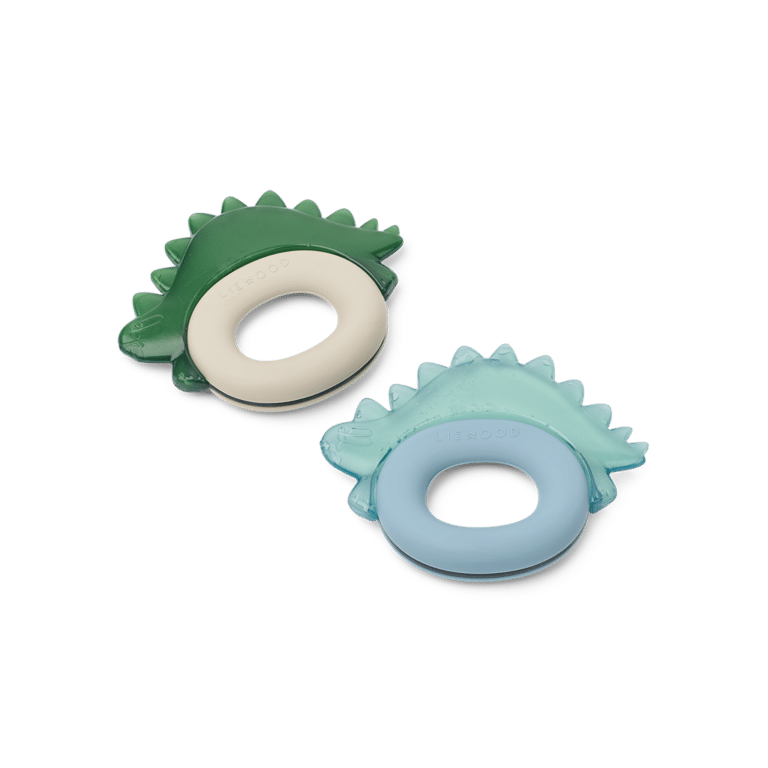Lot de 2 anneaux de dentition réfrigérants dinosaures Liewood | Boutique de jouets pour bébé dans le Morbihan