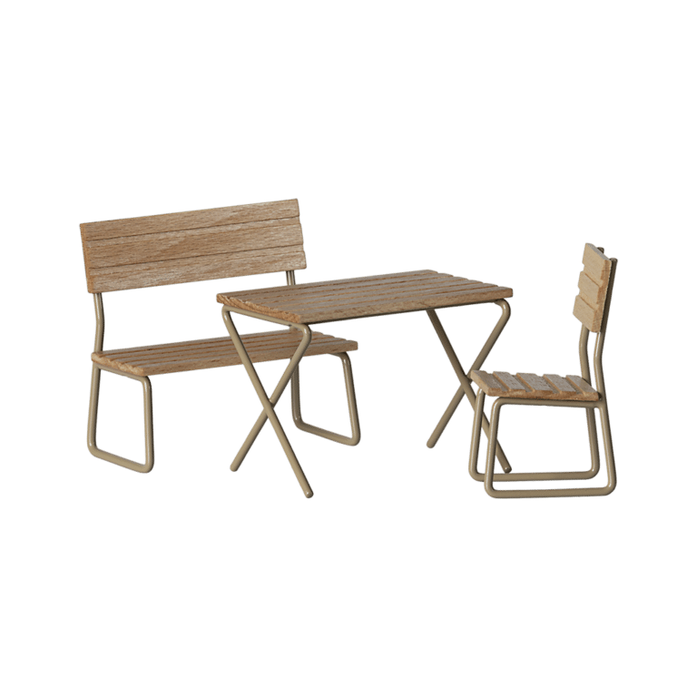 Ensemble de jardin table et chaise pour souris maileg