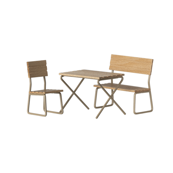 Ensemble de jardin table et chaise pour souris maileg
