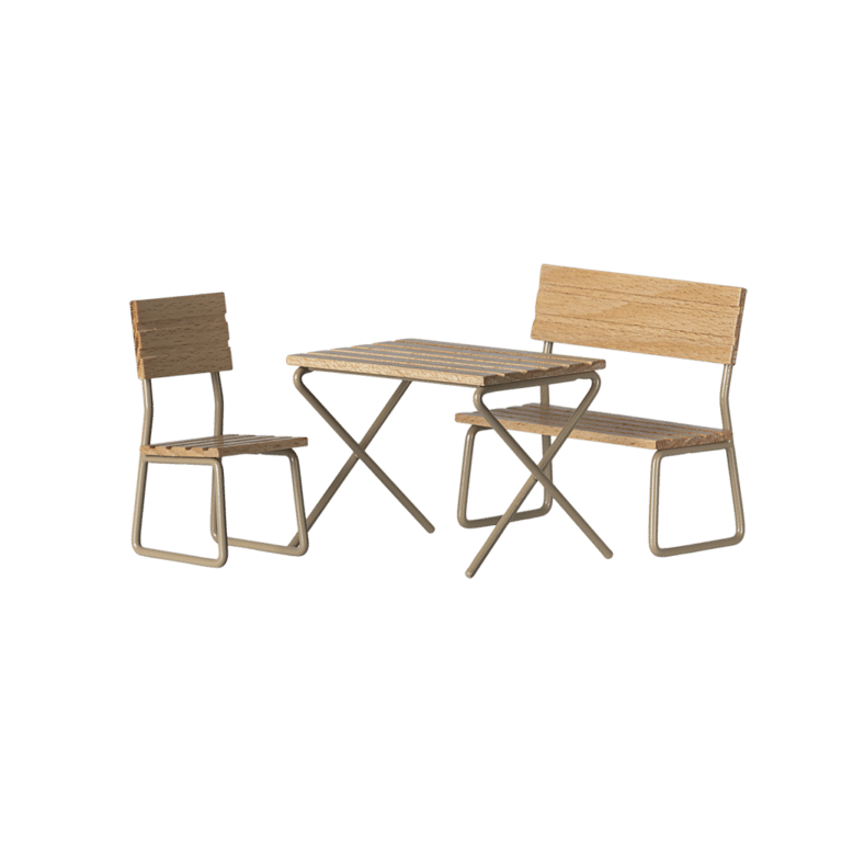 Ensemble de jardin table et chaise pour souris maileg