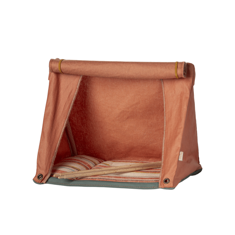 Tente happy camper matelas à rayures pour souris maileg