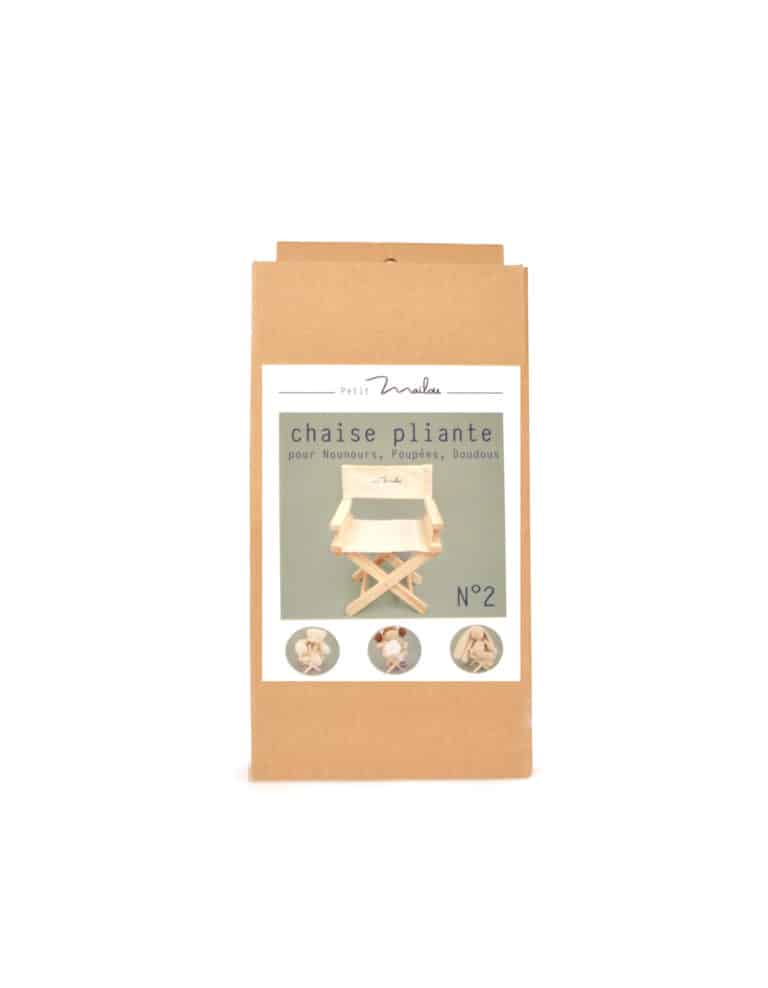 Chaise pliante pour doudous et poupées - Maïlou, vue de face de la boite sur fond blanc