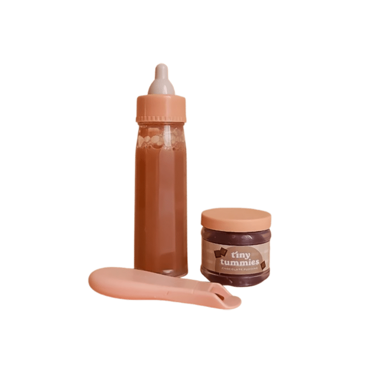 Coffret biberon magique et petit pot au chocolat pour poupée de la marque tiny harlow | Boutique de jouets à Vannes