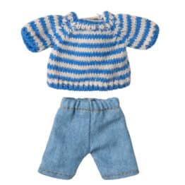 Tenue grand frère souris marinière et jean