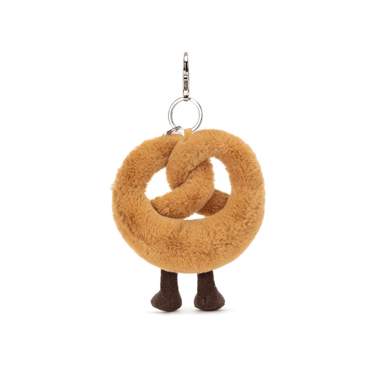 Porte-clé Amuseables Bretzel - Jellycat, vue de dos sur fond blanc