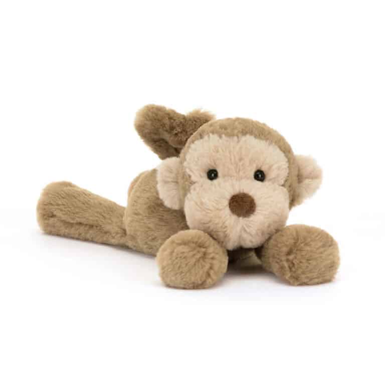 Peluche Jellycat Smudge Monkey Tiny – Singe brun 13 cm, magasin de jouets pour enfant à Vannes