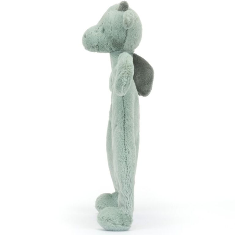 Doudou plat Jellycat Bashful Dragon – Dragon vert d’eau 20 cm, Little Marmaille, peluche bébé pas cher Vannes
