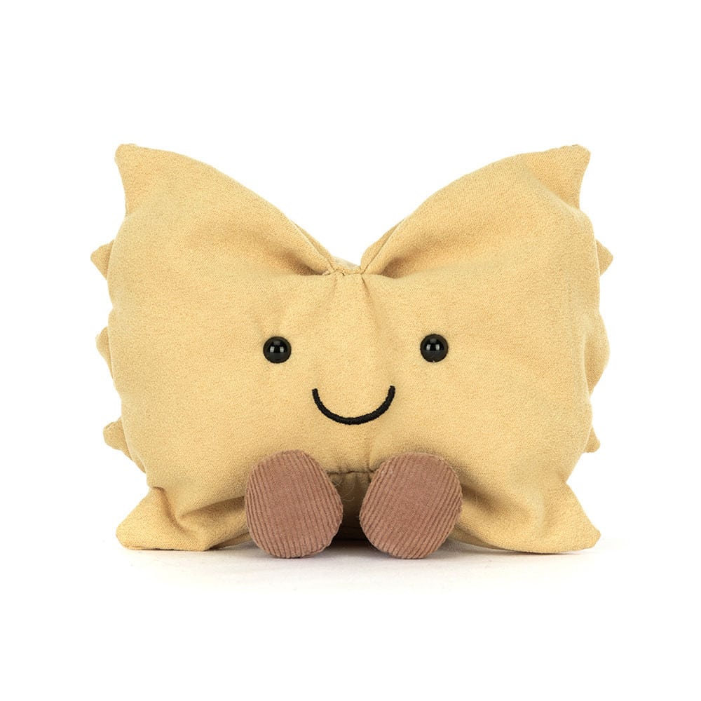 Doudou Amuseables Farfalle – Jellycat - Vu de face sur fond blanc