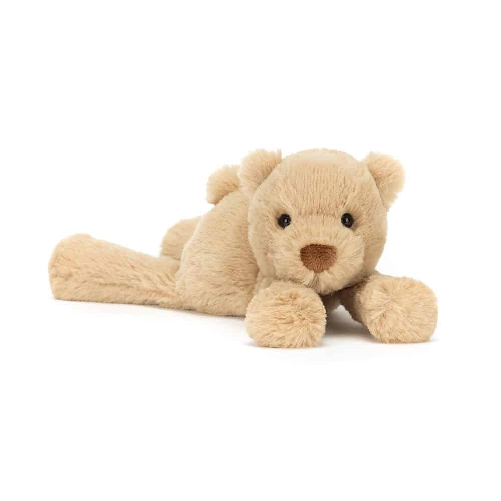 Doudou Ourson Smudge – Jellycat - Vue de face sur fond blanc
