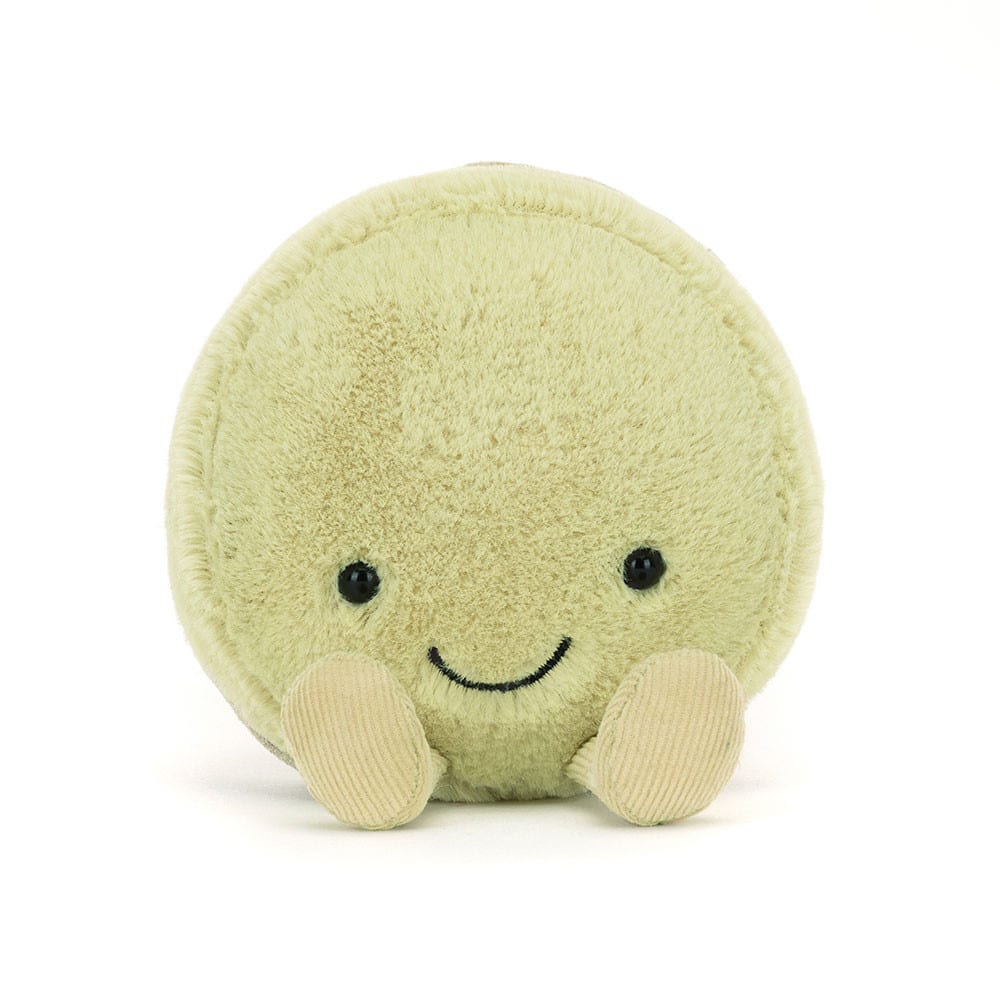 Doudou Amuseables Max Macaron - Jellycat, vue de face sur fond blanc