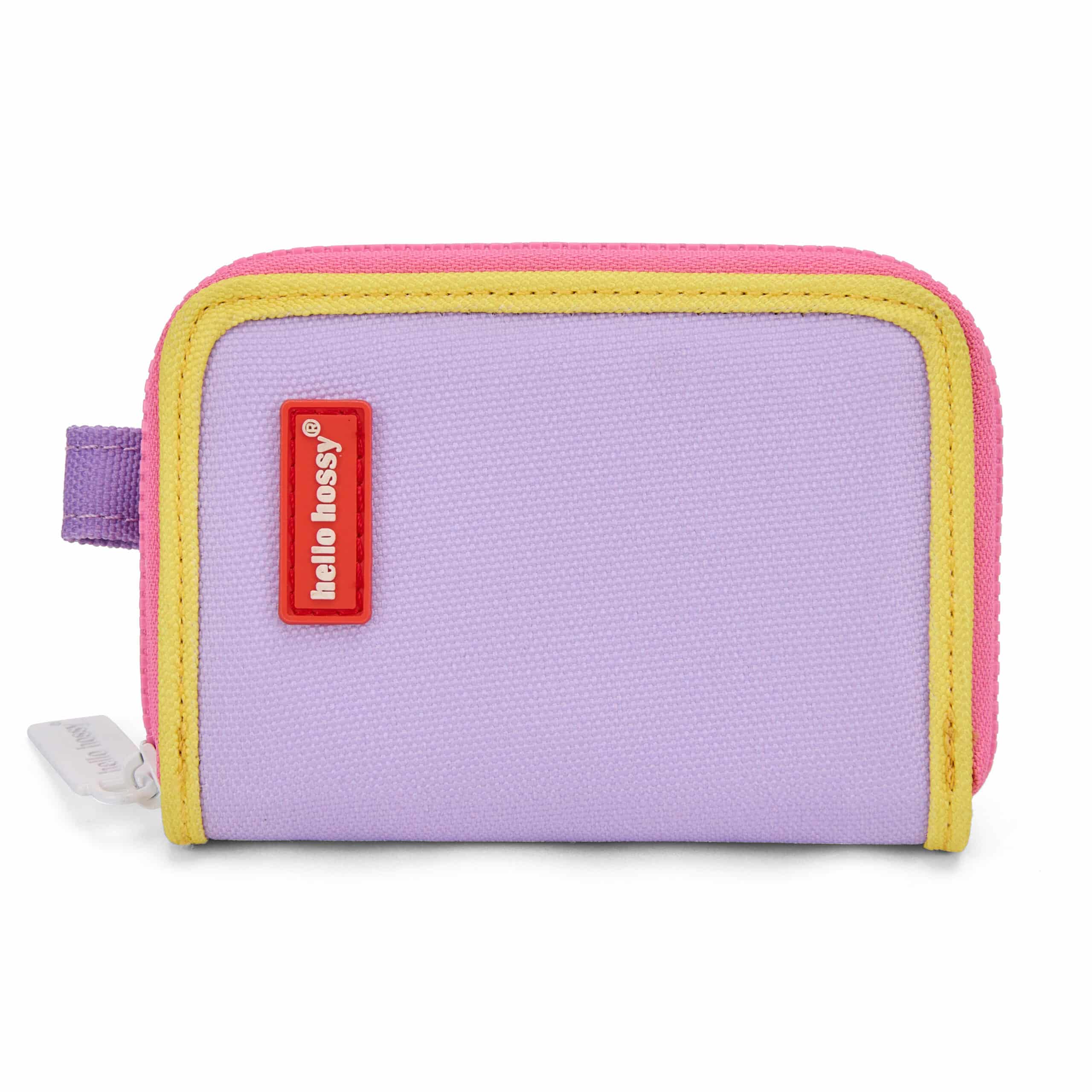 Porte-monnaie - Mini mauve - Hello Hossy, vue de face sur fond blanc