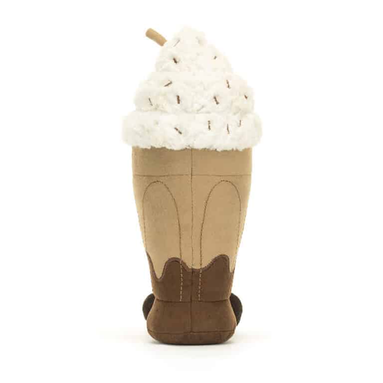 Doudou milkshake chocolat Marin Amuseables - Jellycat, vue de dos sur fond blanc