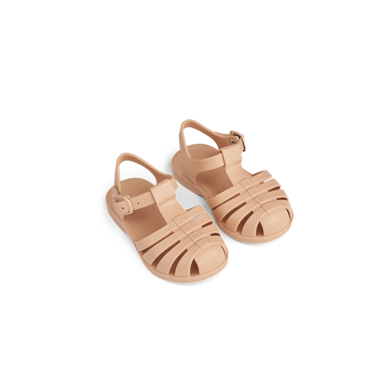 Sandales de plage – Abricot clair - Liewood, vue de face sur fond blanc
