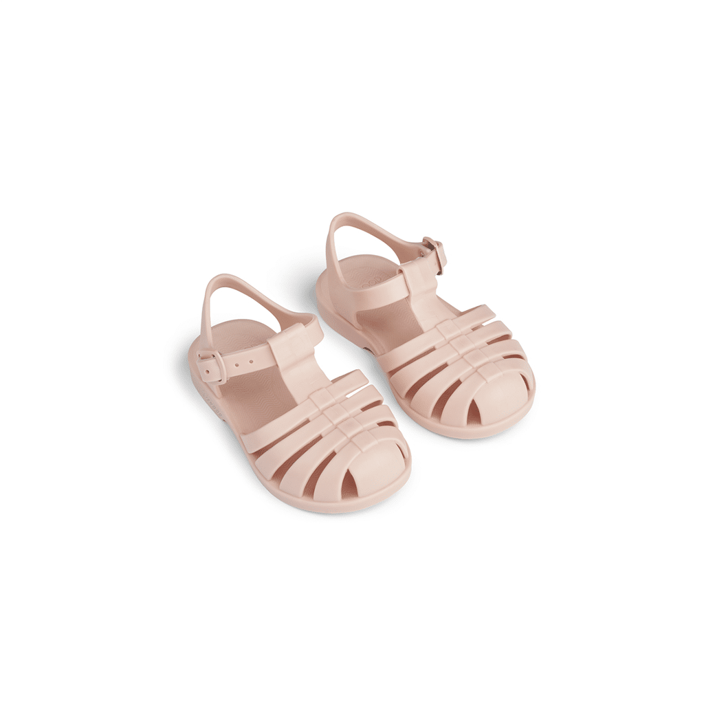 Sandales de plage - Sorbet Rose - Liewood, vue de face sur fond blanc
