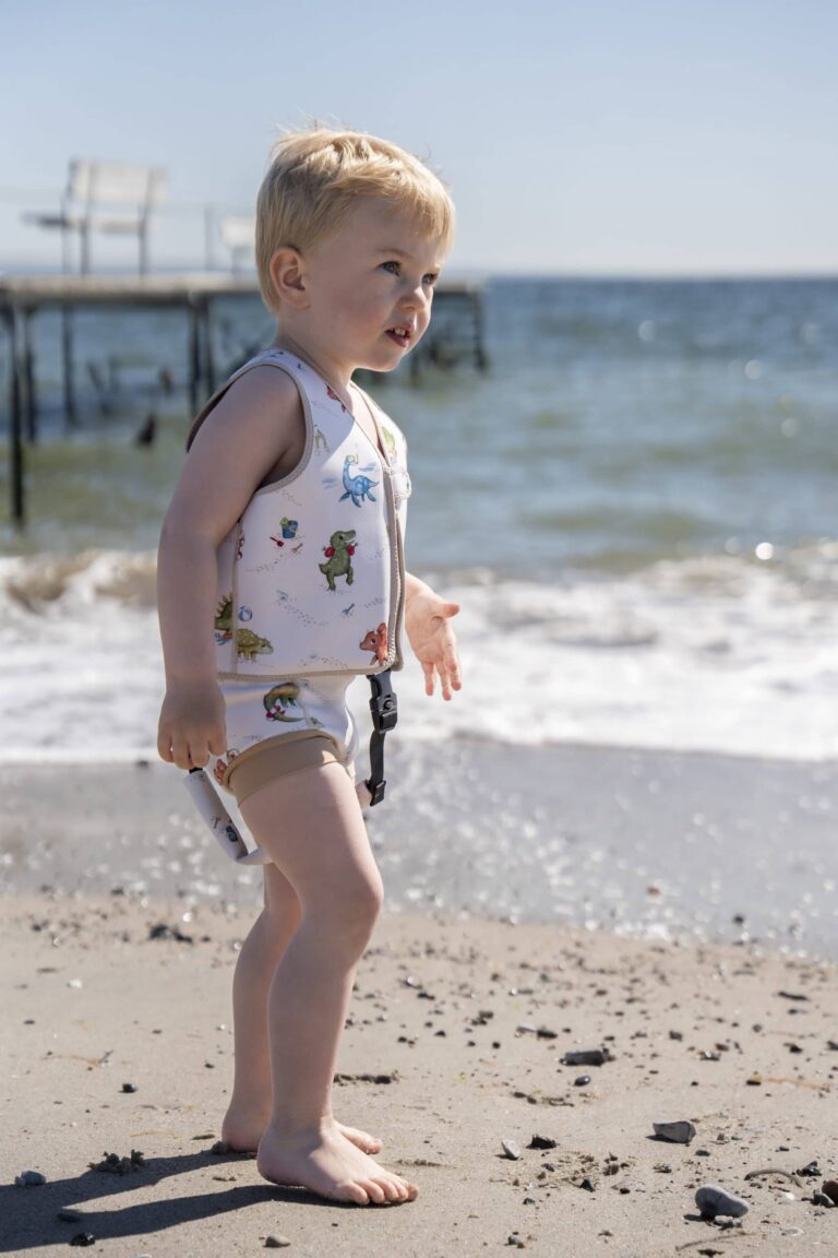 Gilet de natation dino beach filibabbba vue côté en situation