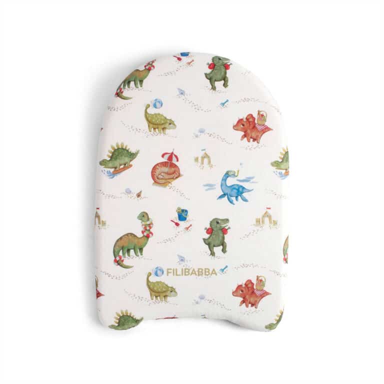 Planche de natation dino beach filibabba de face sur fond blanc