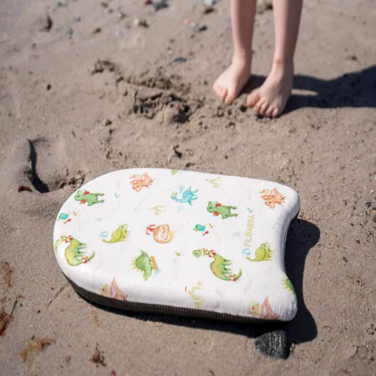 Planche de natation dino beach filibabba mise en situation