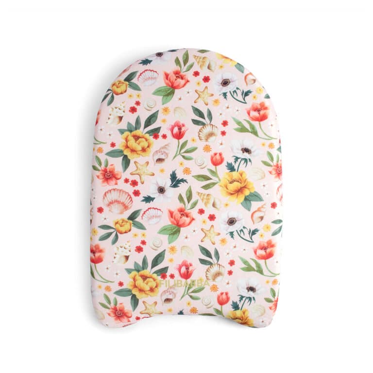 Planche de natation ocean blossom vue de face sur fond blanc