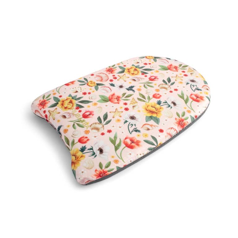 Planche de natation ocean blossom vue de côté sur fond blanc