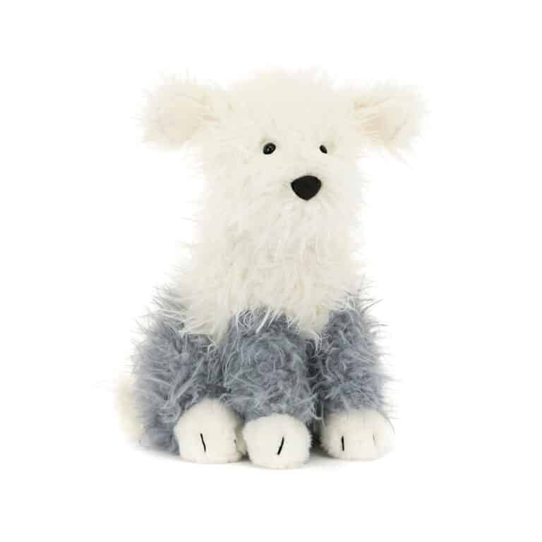 Doudou chien de Berger Ewert – Jellycat - Vu de face sur fond blanc