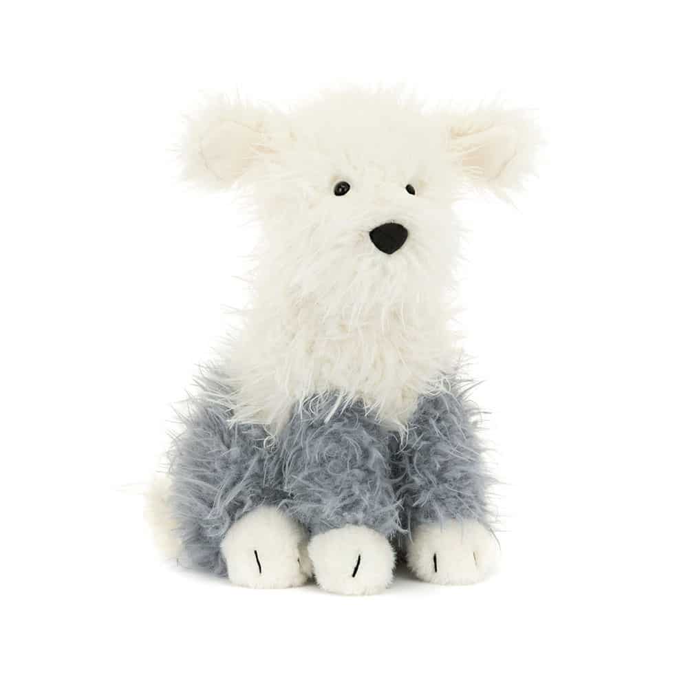 Doudou chien de Berger Ewert – Jellycat - Vu de face sur fond blanc