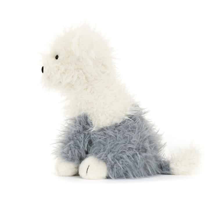 Doudou chien de Berger Ewert – Jellycat - Vu de côté sur fond blanc