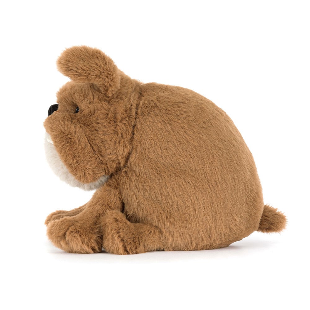 Doudou Chien Derreck – Jellycat - Vu de côté sur fond blanc