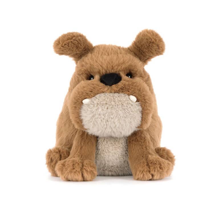 Doudou Chien Derreck – Jellycat - Vu de face sur fond blanc