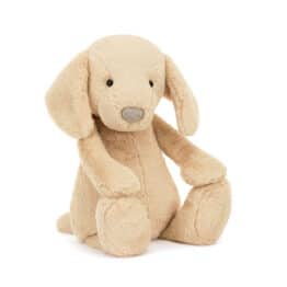 Doudou chiot de luxe Bashful - Orlando - Jellycat - Vu de face sur fond blanc