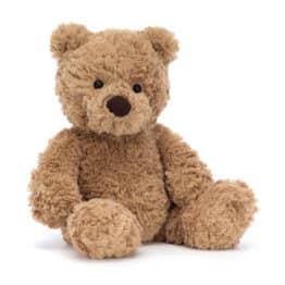 Doudou Bumbly ours Small – Jellycat - Vu de face sur fond blanc