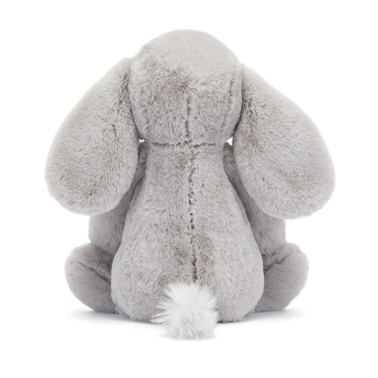 Doudou éléphant Thuddeus Bashful Luxe – Jellycat - Vu de dos sur fond blanc