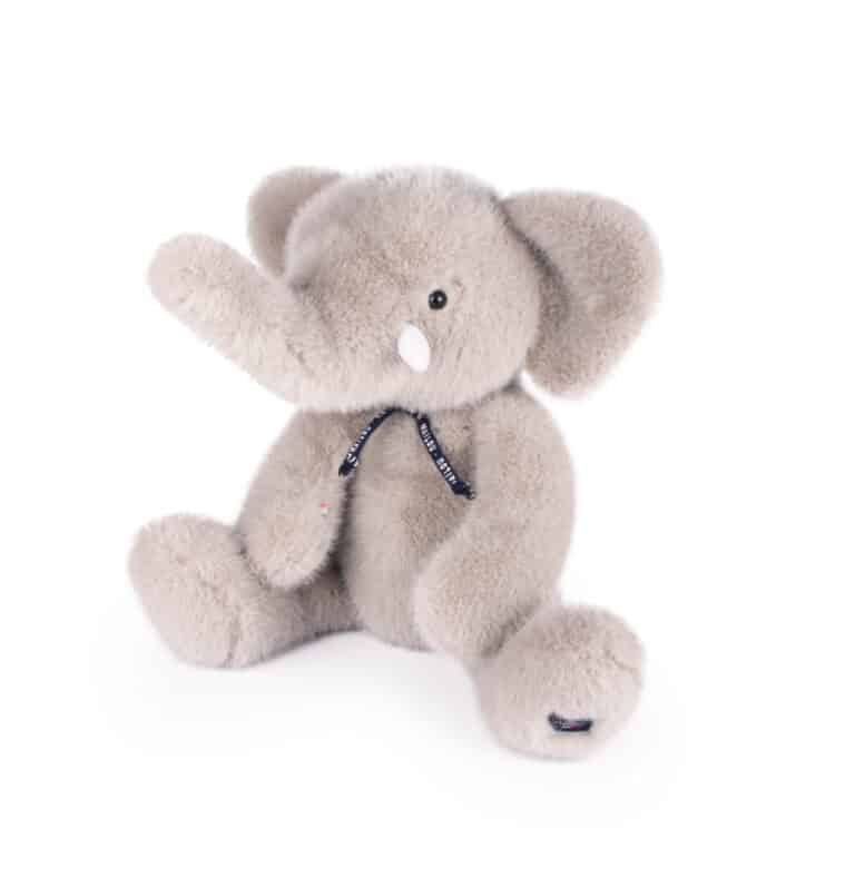 Peluche Elephant Sowen Gris Souris Mailou fond blanc