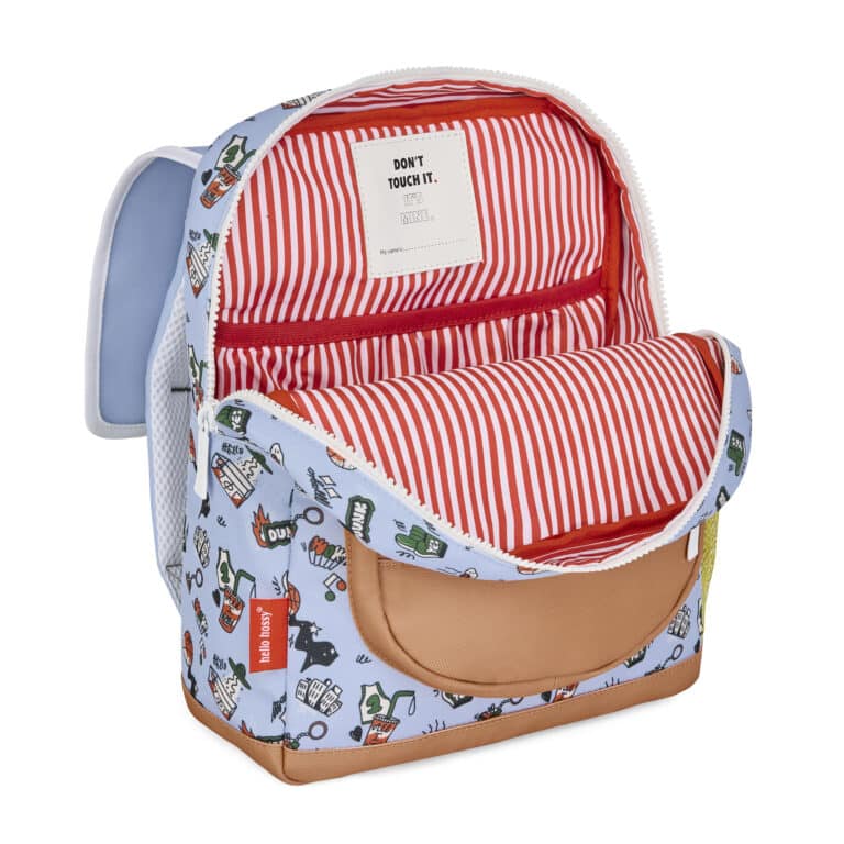 sac à dos dunk hello hossy ouvert sur fond blanc