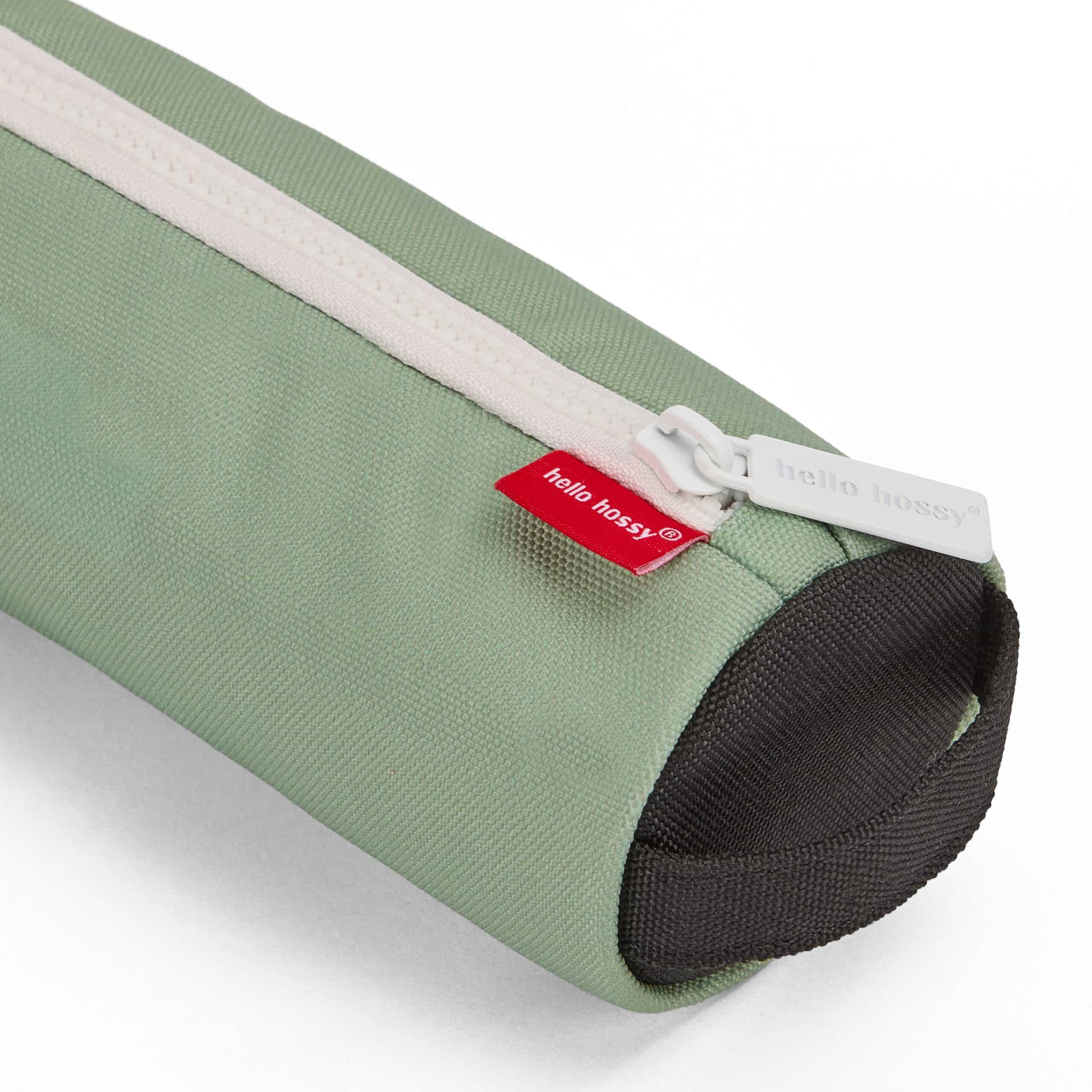 Trousse mini pistache - Hello Hossy, vue de côté avec zoom sur fond blanc