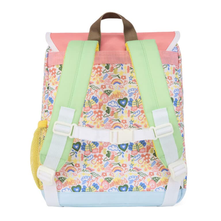 Sac à dos happiness - Hello Hossy, vue de dos sur fond blanc