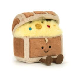 Doudou coffre au trésor Amuseables - Jellycat, vue de face sur fond blanc
